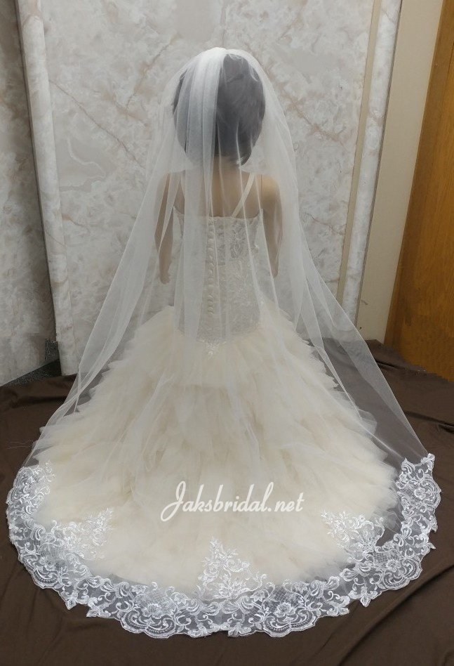 Cathedral flower girl veils